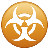 Whatsapp design of the biohazard emoji verson:2.23.2.72