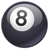 Whatsapp design of the pool 8 ball emoji verson:2.23.2.72