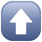 Whatsapp design of the up arrow emoji verson:2.23.2.72