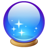 Whatsapp design of the crystal ball emoji verson:2.23.2.72