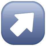 Whatsapp design of the up-right arrow emoji verson:2.23.2.72