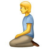 Whatsapp design of the person kneeling emoji verson:2.23.2.72