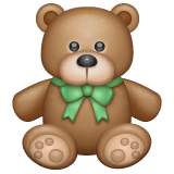 Whatsapp design of the teddy bear emoji verson:2.23.2.72