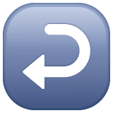 Whatsapp design of the right arrow curving left emoji verson:2.23.2.72