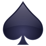 Whatsapp design of the spade suit emoji verson:2.23.2.72