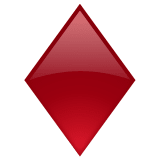 Whatsapp design of the diamond suit emoji verson:2.23.2.72