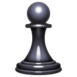Whatsapp design of the chess pawn emoji verson:2.23.2.72
