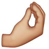 Whatsapp design of the pinched fingers: medium-light skin tone emoji verson:2.23.2.72