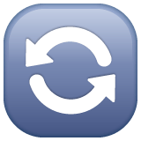 Whatsapp design of the counterclockwise arrows button emoji verson:2.23.2.72