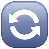 Whatsapp design of the counterclockwise arrows button emoji verson:2.23.2.72