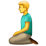 Whatsapp design of the man kneeling emoji verson:2.23.2.72