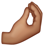 Whatsapp design of the pinched fingers: medium skin tone emoji verson:2.23.2.72