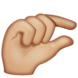 Whatsapp design of the pinching hand: medium-light skin tone emoji verson:2.23.2.72