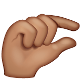 Whatsapp design of the pinching hand: medium skin tone emoji verson:2.23.2.72