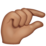 Whatsapp design of the pinching hand: medium skin tone emoji verson:2.23.2.72