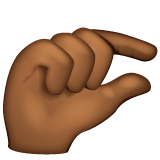Whatsapp design of the pinching hand: medium-dark skin tone emoji verson:2.23.2.72