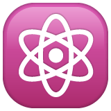 Whatsapp design of the atom symbol emoji verson:2.23.2.72