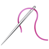 Whatsapp design of the sewing needle emoji verson:2.23.2.72