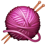 Whatsapp design of the yarn emoji verson:2.23.2.72