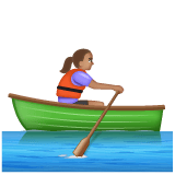 Whatsapp design of the woman rowing boat: medium skin tone emoji verson:2.23.2.72