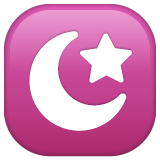 Whatsapp design of the star and crescent emoji verson:2.23.2.72