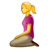 Whatsapp design of the woman kneeling emoji verson:2.23.2.72