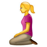 Whatsapp design of the woman kneeling emoji verson:2.23.2.72