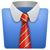 Whatsapp design of the necktie emoji verson:2.23.2.72