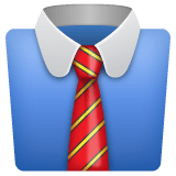 Whatsapp design of the necktie emoji verson:2.23.2.72