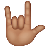 Whatsapp design of the love-you gesture: medium skin tone emoji verson:2.23.2.72