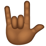 Whatsapp design of the love-you gesture: medium-dark skin tone emoji verson:2.23.2.72