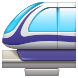 Whatsapp design of the monorail emoji verson:2.23.2.72