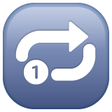 Whatsapp design of the repeat single button emoji verson:2.23.2.72