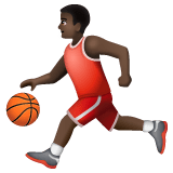Whatsapp design of the person bouncing ball: dark skin tone emoji verson:2.23.2.72