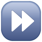 Whatsapp design of the fast-forward button emoji verson:2.23.2.72