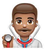 Whatsapp design of the man health worker: medium skin tone emoji verson:2.23.2.72