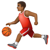 Whatsapp design of the man bouncing ball: medium-dark skin tone emoji verson:2.23.2.72