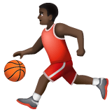 Whatsapp design of the man bouncing ball: dark skin tone emoji verson:2.23.2.72