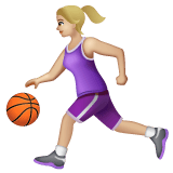 Whatsapp design of the woman bouncing ball: medium-light skin tone emoji verson:2.23.2.72