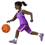 Whatsapp design of the woman bouncing ball: dark skin tone emoji verson:2.23.2.72