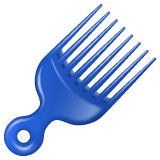 Whatsapp design of the hair pick emoji verson:2.23.2.72