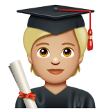 Whatsapp design of the student: medium-light skin tone emoji verson:2.23.2.72