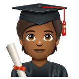 Whatsapp design of the student: medium-dark skin tone emoji verson:2.23.2.72