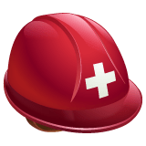 Whatsapp design of the rescue worker’s helmet emoji verson:2.23.2.72