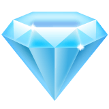Whatsapp design of the gem stone emoji verson:2.23.2.72