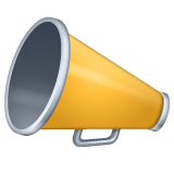 Whatsapp design of the megaphone emoji verson:2.23.2.72