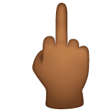 Whatsapp design of the middle finger: medium-dark skin tone emoji verson:2.23.2.72