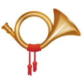 Whatsapp design of the postal horn emoji verson:2.23.2.72