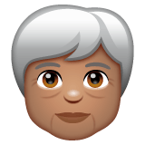 Whatsapp design of the older person: medium skin tone emoji verson:2.23.2.72