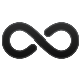 Whatsapp design of the infinity emoji verson:2.23.2.72